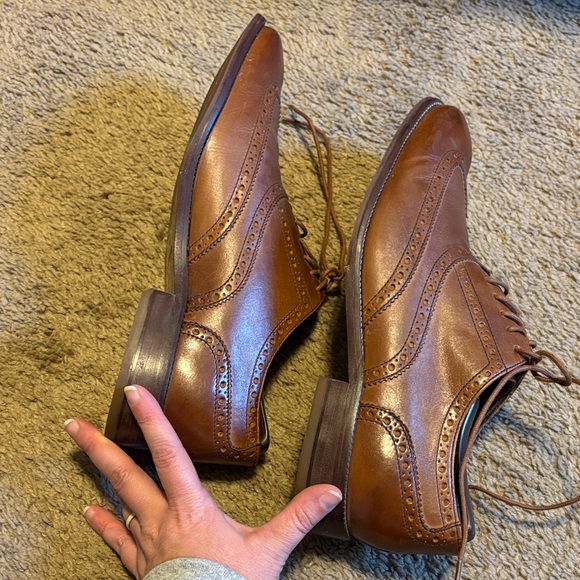 Cole Haan Tan Leather Men's Derbys - Picture 3 of 6